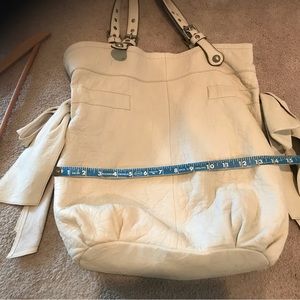 Juicy Couture white leather handbag purse